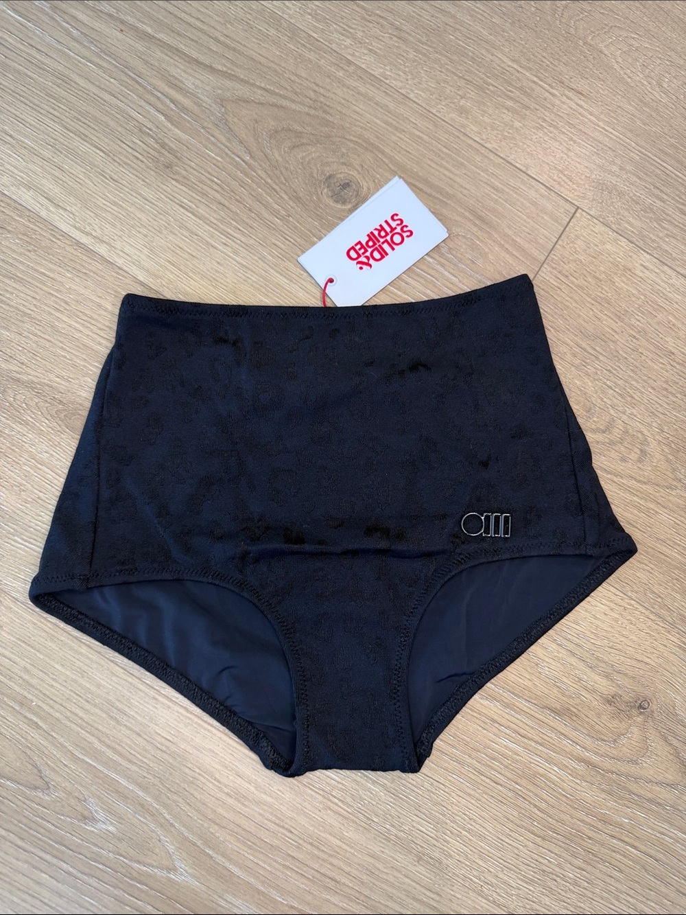 NWT The Georgia Stretch-jacquard High-rise Black Bikini Briefs XS - Picture 2 of 9